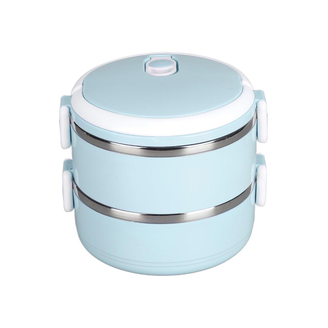 2-Layer Stainless Steel Insulated Lunch Box with Handle - Stackable Tiffin Container