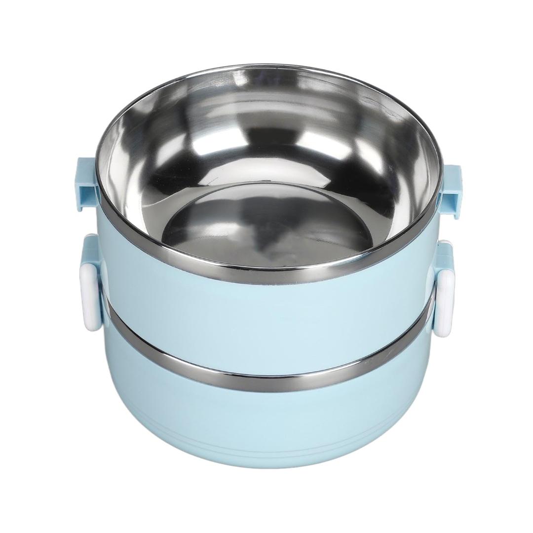 2-Layer Stainless Steel Insulated Lunch Box with Handle - Stackable Tiffin Container
