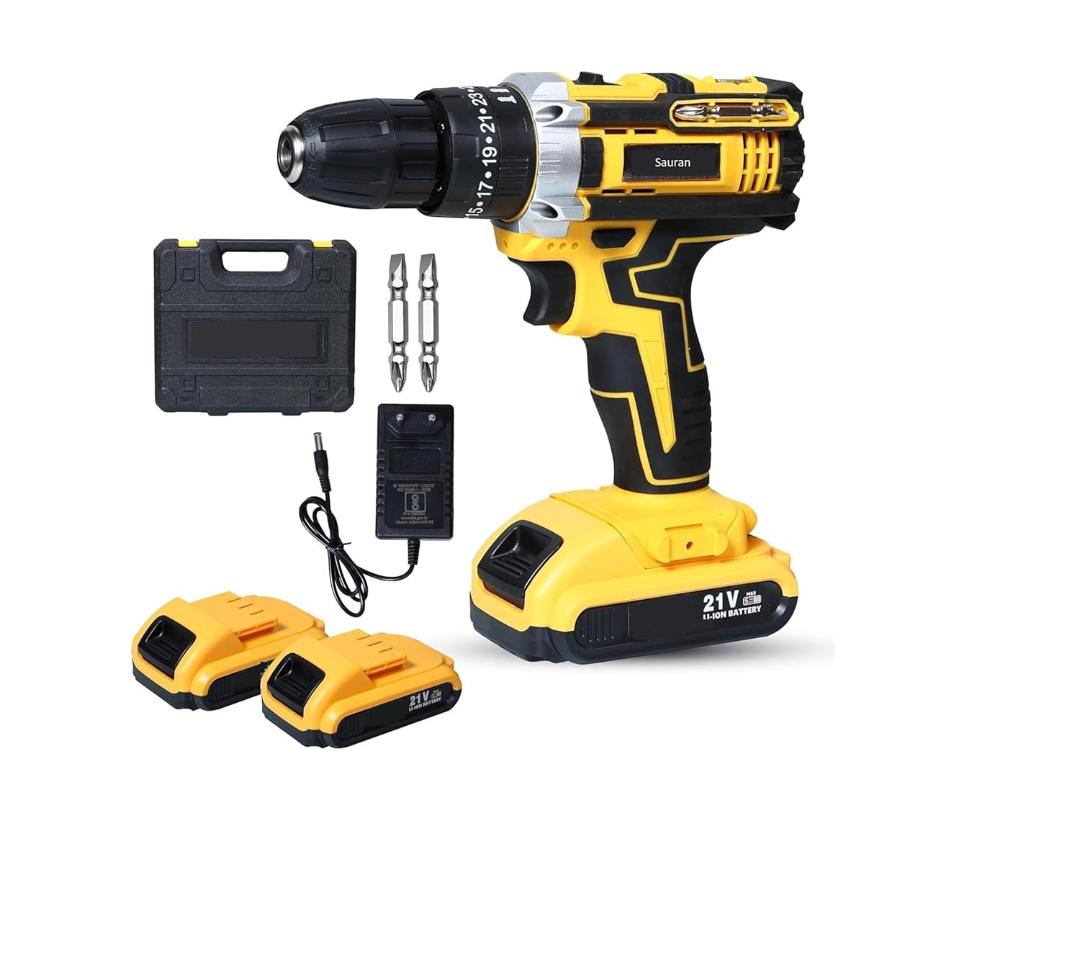 21V Lithium Double Battery Cordless Drill Set – 29 Pcs Kit
