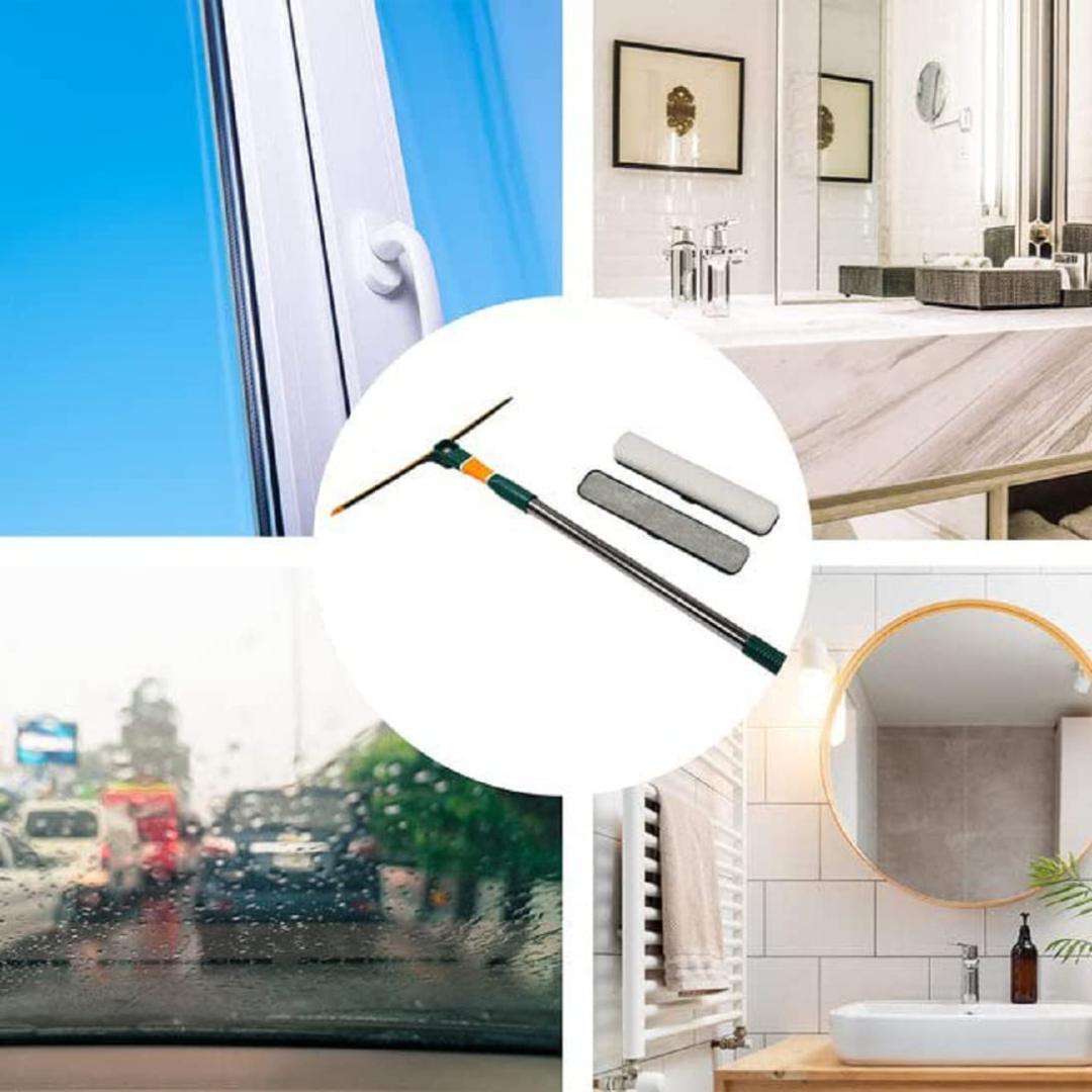 3-in-1 Glass Wiper – Multi-Surface Cleaner with Bendable Head