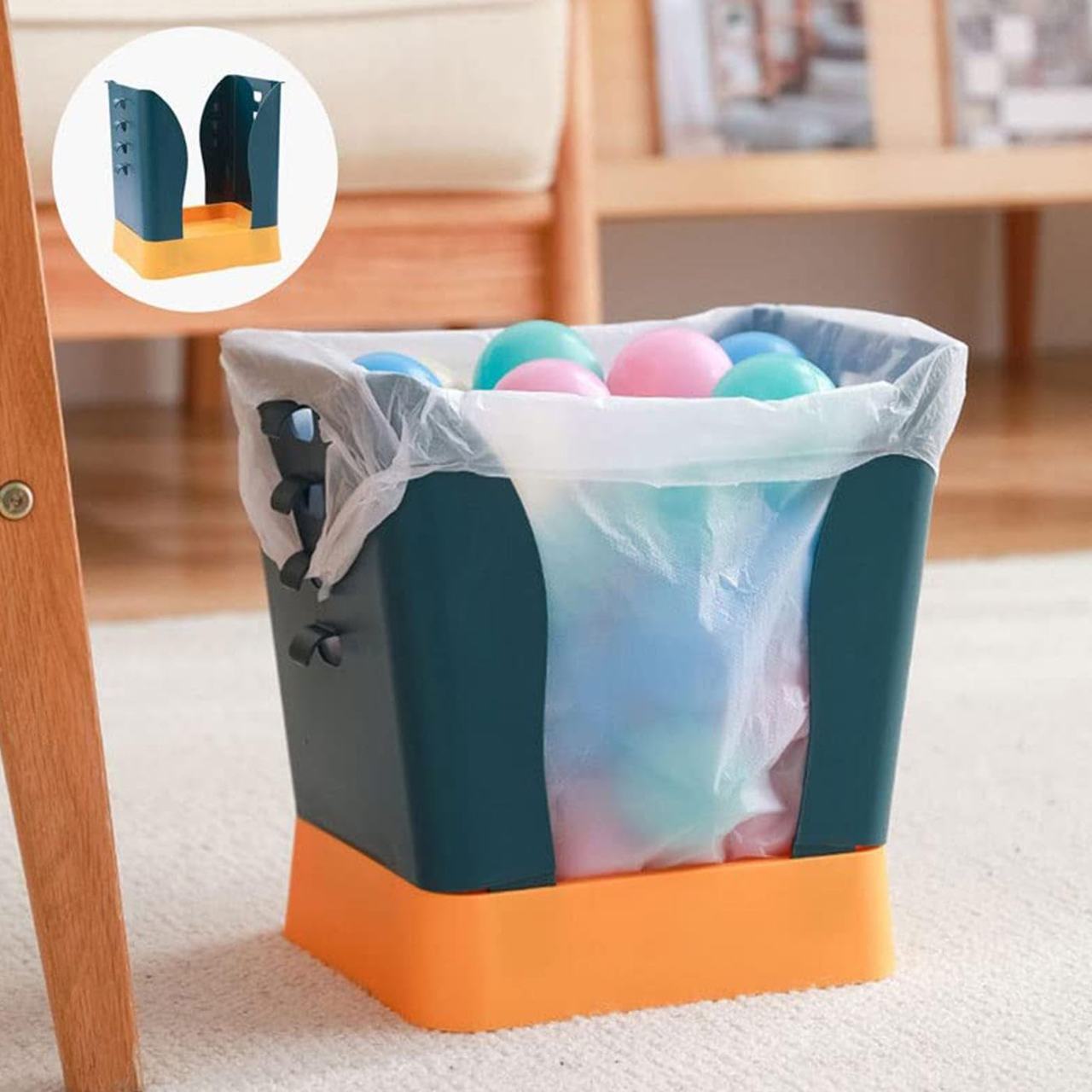 3-Tier Rolling Storage Cart with Handle and Wheels - White