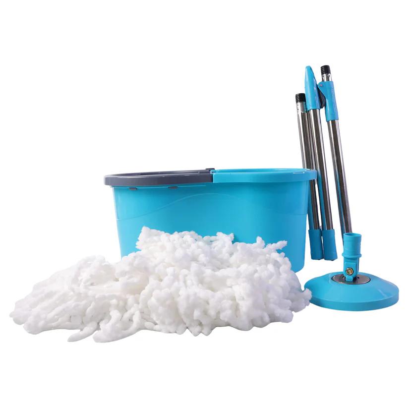 360 Degree Spin Mop Bucket Set with Adjustable Stainless Steel Handle