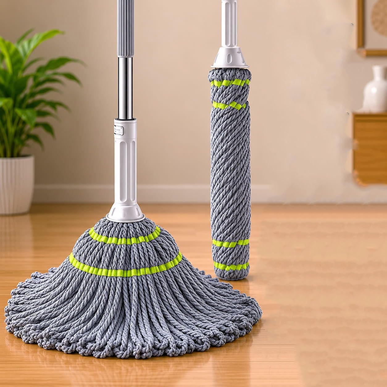 360° Spin Mop with Adjustable Handle & Microfiber Head