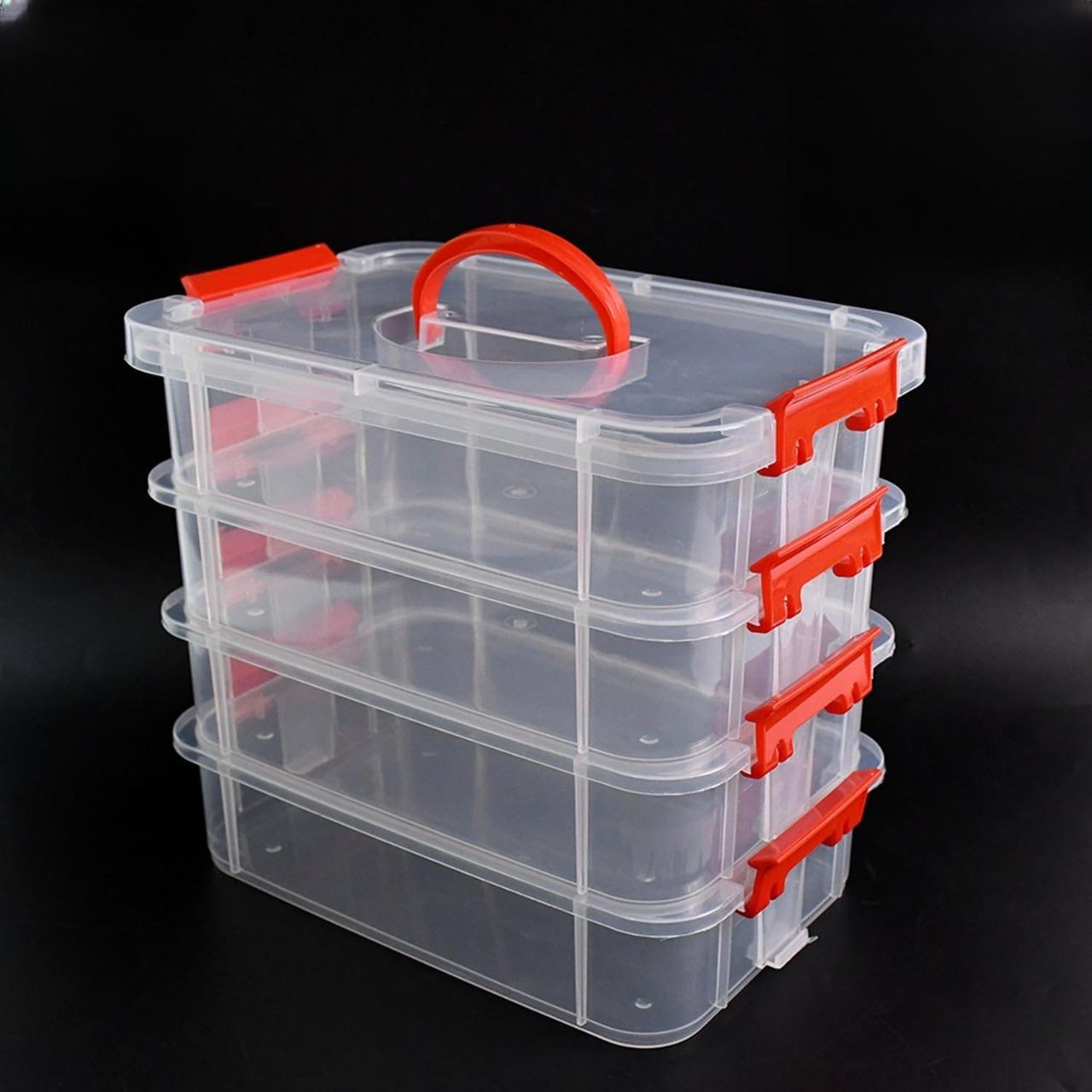 4-Layer Transparent Multipurpose Plastic Storage Box