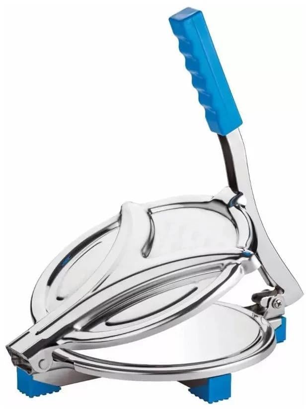 740 Stainless Steel Puri Press/Roti Maker/Papad Making Machine with Red Handle