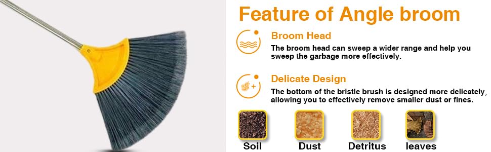 Adjustable Stainless Steel Broom with Soft Bristles - Multi-Color Available