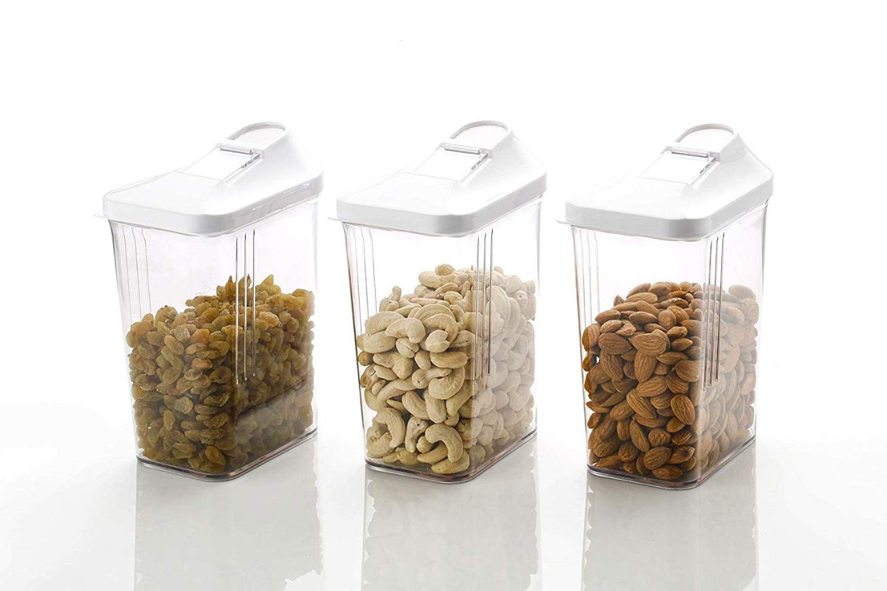 Airtight Cereal Dispenser Container with Sliding Lid - 1.5L Storage Box