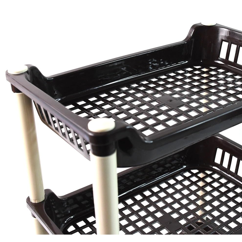 Apex 3-Tier Multiuse Plastic Storage Rack Organizer