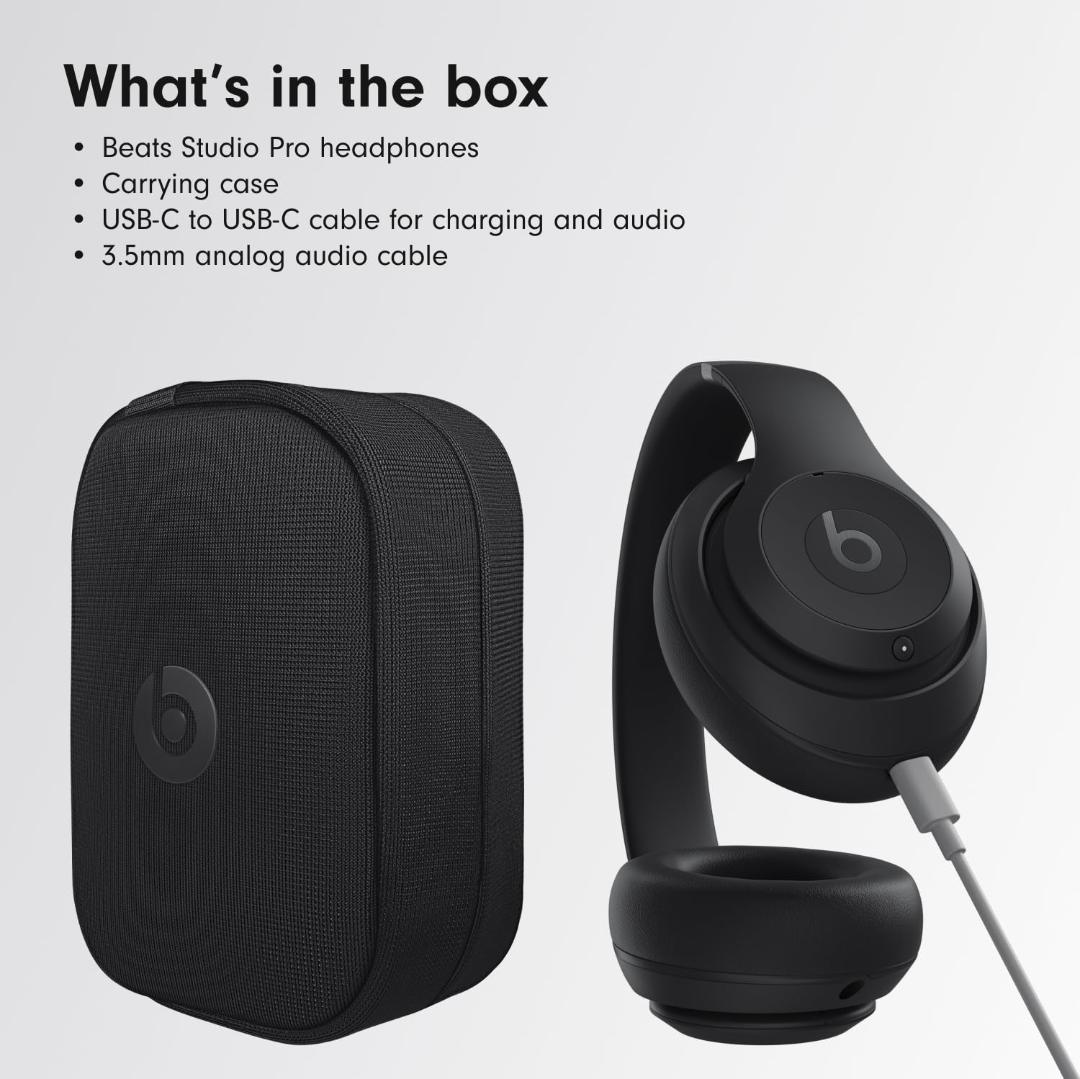 Beat's Wireless Over-Ear Headphones with Microphone - Black