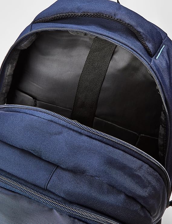 Black Laptop Backpack with Blue Accent