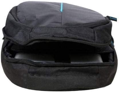 Black Laptop Backpack with Blue Accent
