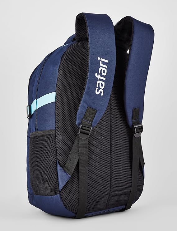Black Laptop Backpack with Blue Accent