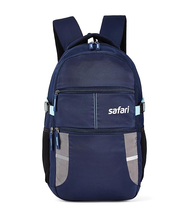 Black Laptop Backpack with Blue Accent