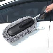 Car Duster with Long Retractable Handle & Soft Microfiber Bristles