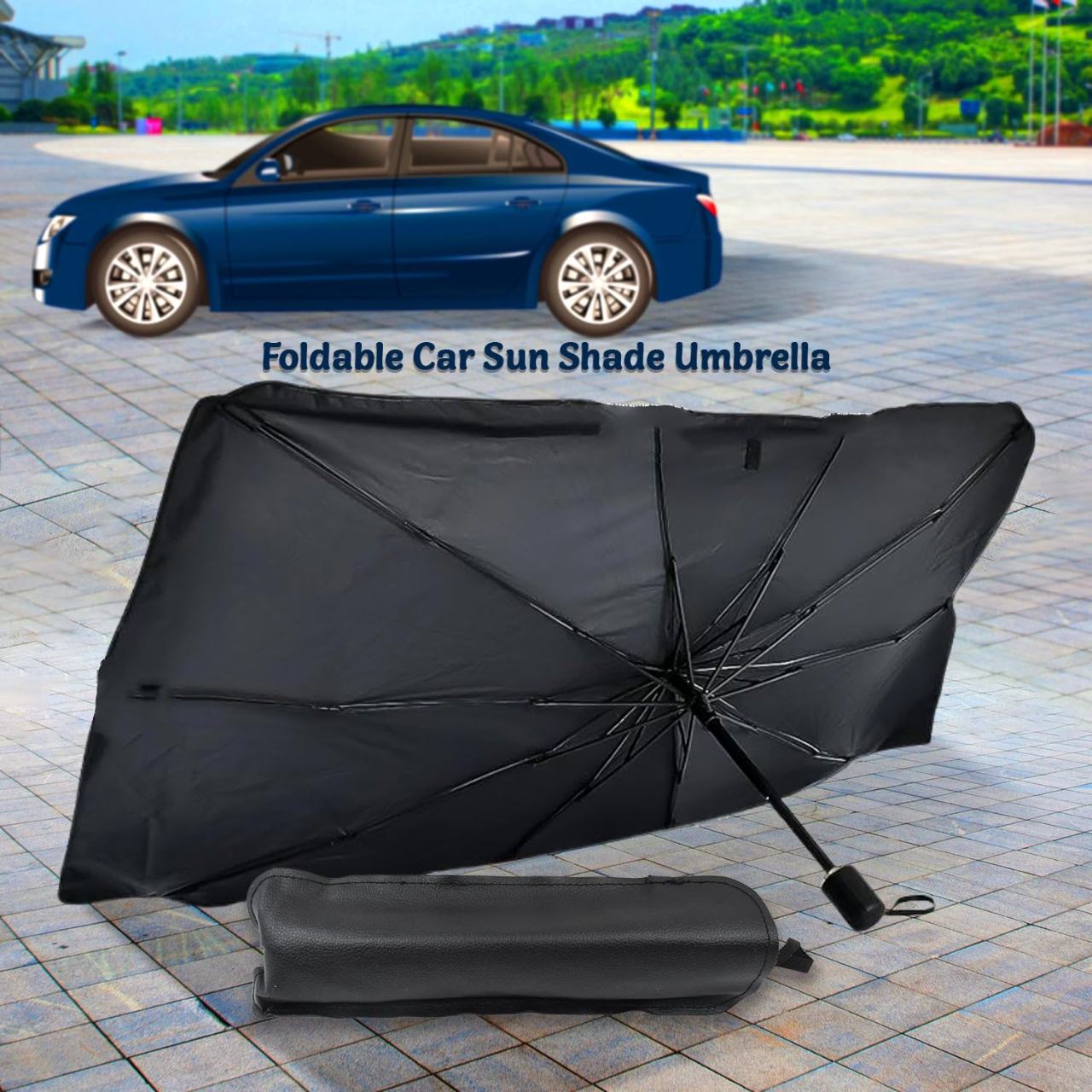 Car Windshield Umbrella Sun Shade Cover – 1 Pc
