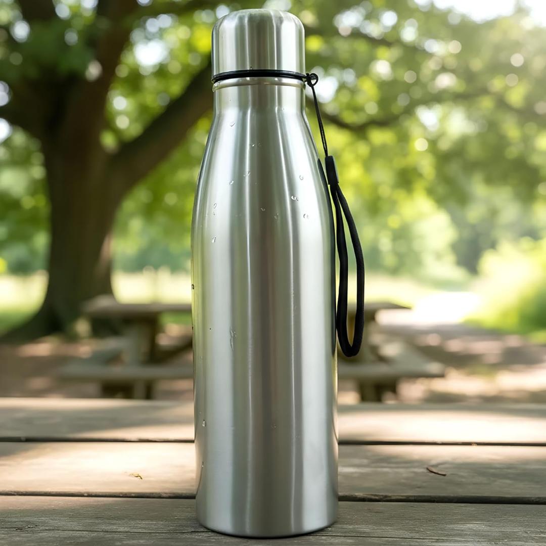 DeoDap 1000 ML Stainless Steel Leakproof Water Bottle with Carry Strap