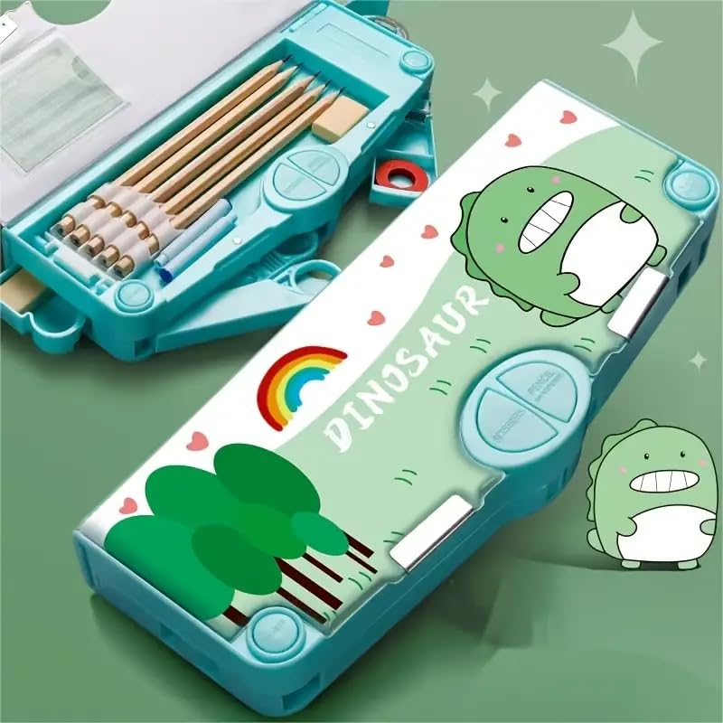 Dinosaur Multi-Functional Pencil Box with Compartments