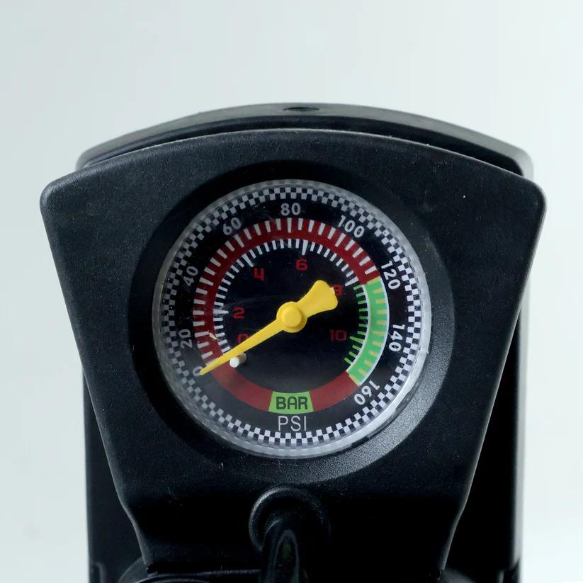 Double Cylinder Foot Air Pump with Pressure Gauge – Durable & Portable