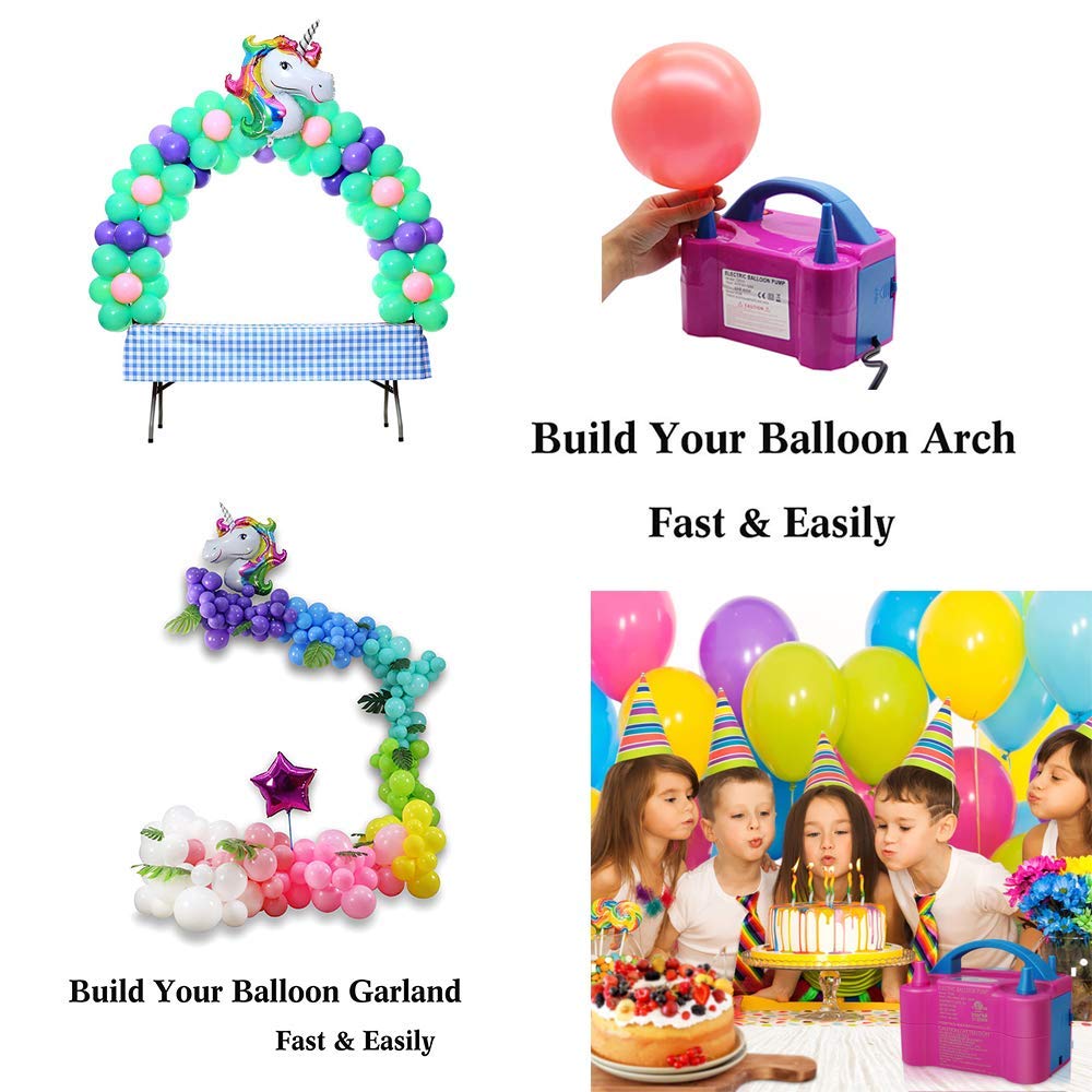 Electric Balloon Pump - Portable Dual Nozzle Air Inflator for Party Decorations