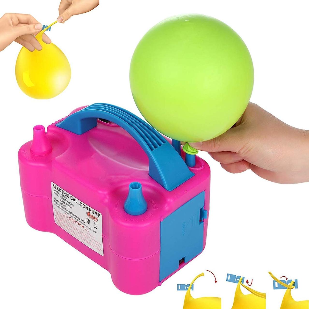 Electric Balloon Pump - Portable Dual Nozzle Air Inflator for Party Decorations