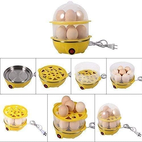 Electric Egg Boiler and Steamer - Double Layer, 14 Egg Capacity (Pink)