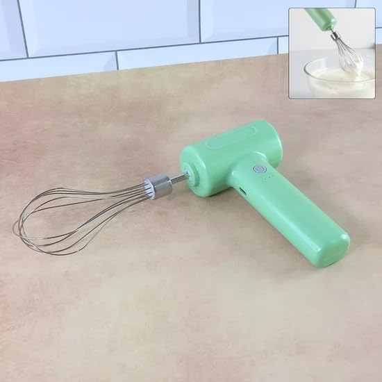 Electric Hand Mixer with Whisk Attachment - Mint Green
