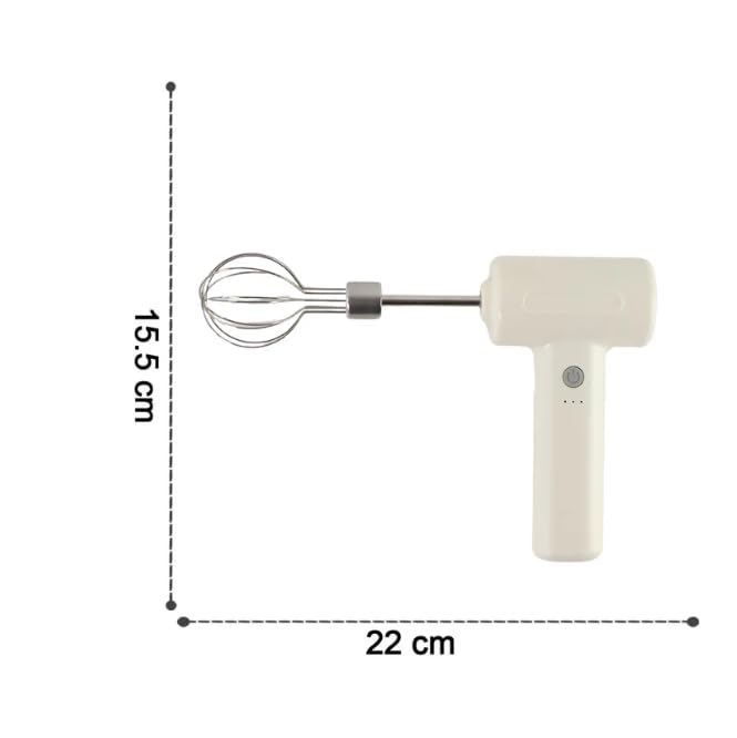 Electric Handheld Milk Frother and Whisk - Compact Kitchen Mixer with Stainless Steel Attachment