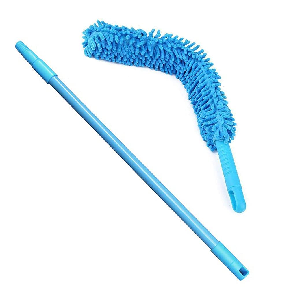 Flexible Microfiber Duster with Extendable Pole for Home Cleaning