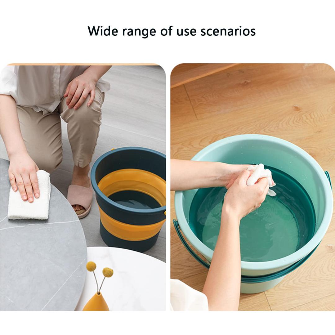Foldable High Capacity Water Bucket with Handle – Space-Saving & Leakproof