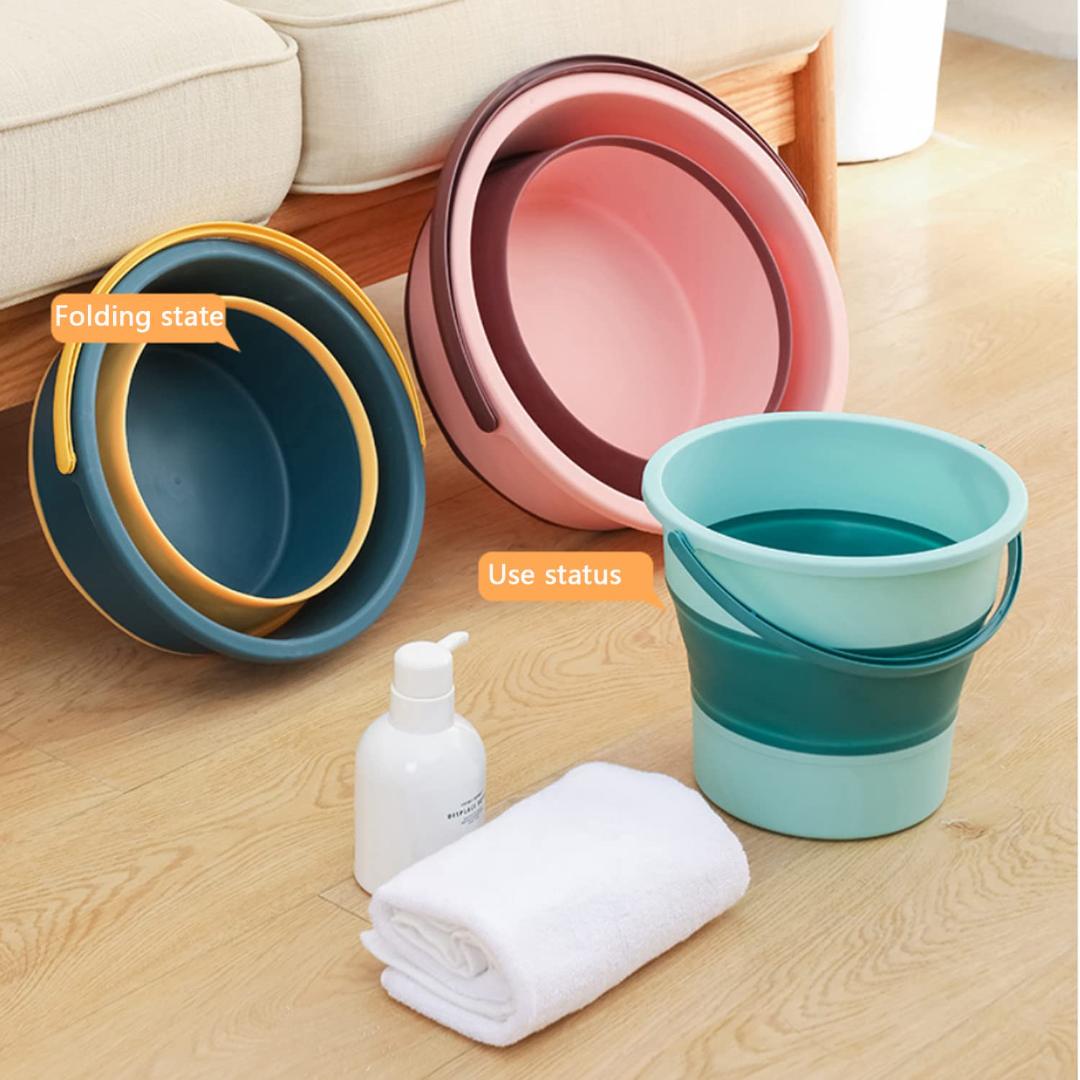 Foldable High Capacity Water Bucket with Handle – Space-Saving & Leakproof