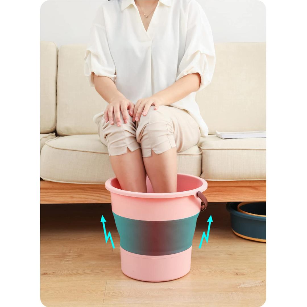 Foldable High Capacity Water Bucket with Handle – Space-Saving & Leakproof