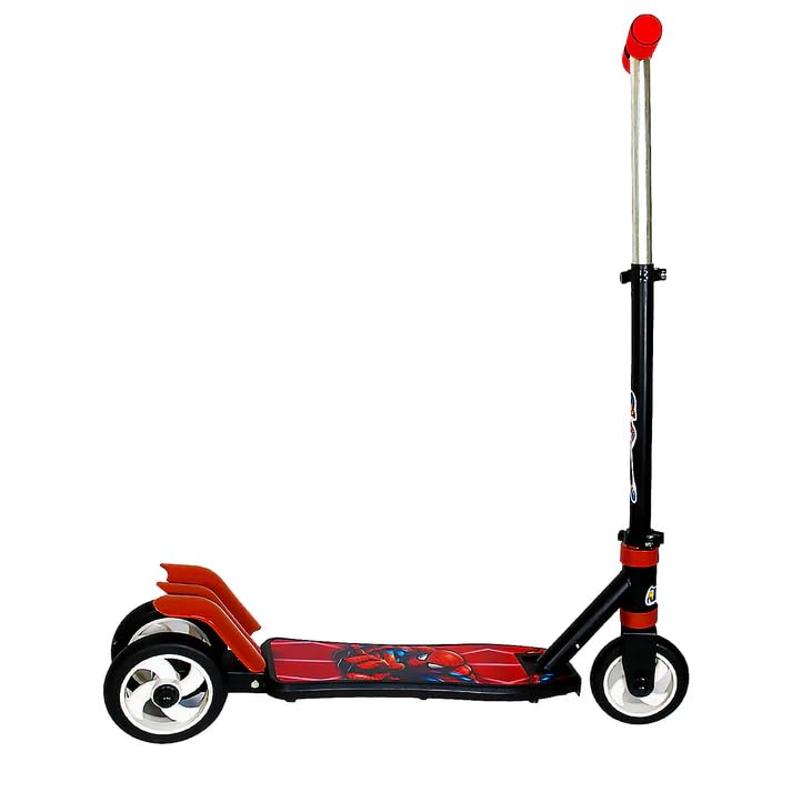 Foldable Kids Scooter with Adjustable Height - Spider-Man Design (3 Wheels)