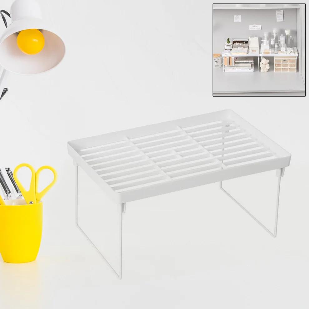 Foldable Plastic Bathroom & Kitchen Organizer Storage Rack