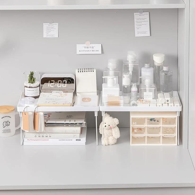 Foldable Plastic Bathroom & Kitchen Organizer Storage Rack