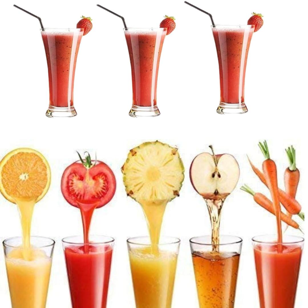 Frosted Glass Tumblers Set - Tall Pilsner Style Drinking Glasses (Pack of 6)