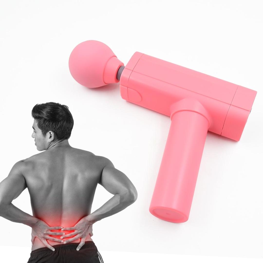 Handheld Electric Massage Gun - Pink Muscle Massager for Pain Relief
