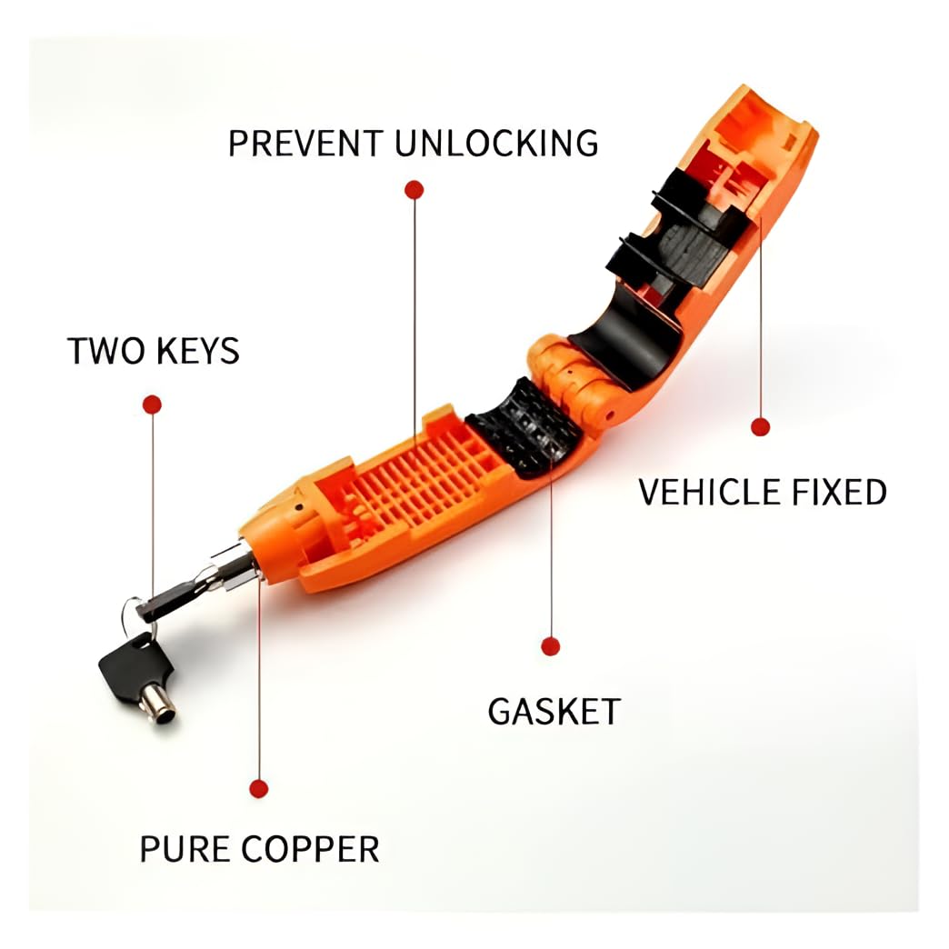 Heavy Duty Bike Brake Lock - Secure Locking System Handlebar and Brake Lever Grip
