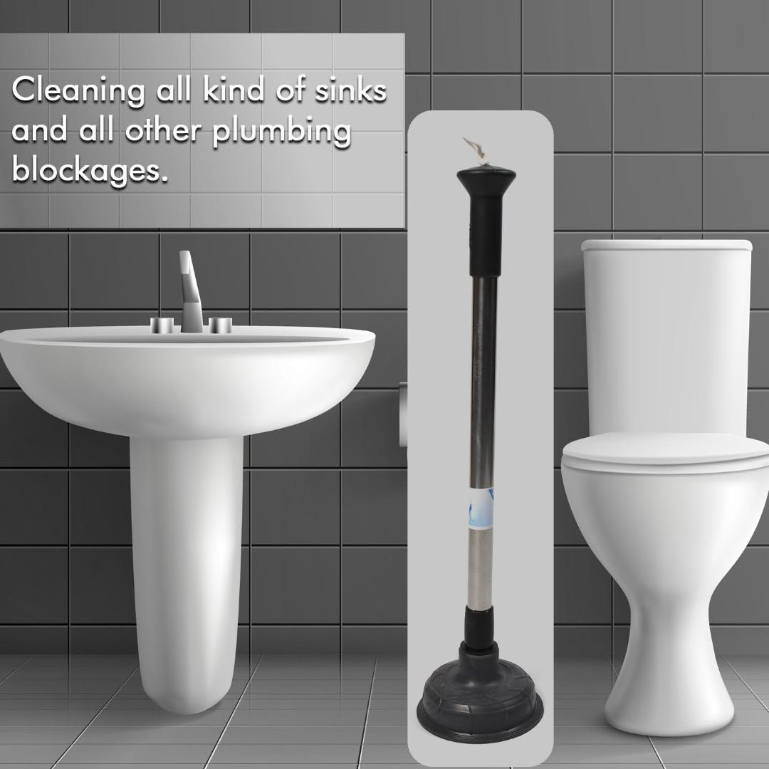 Heavy Duty Rubber Drain Unblocker Pump for Kitchen & Toilet