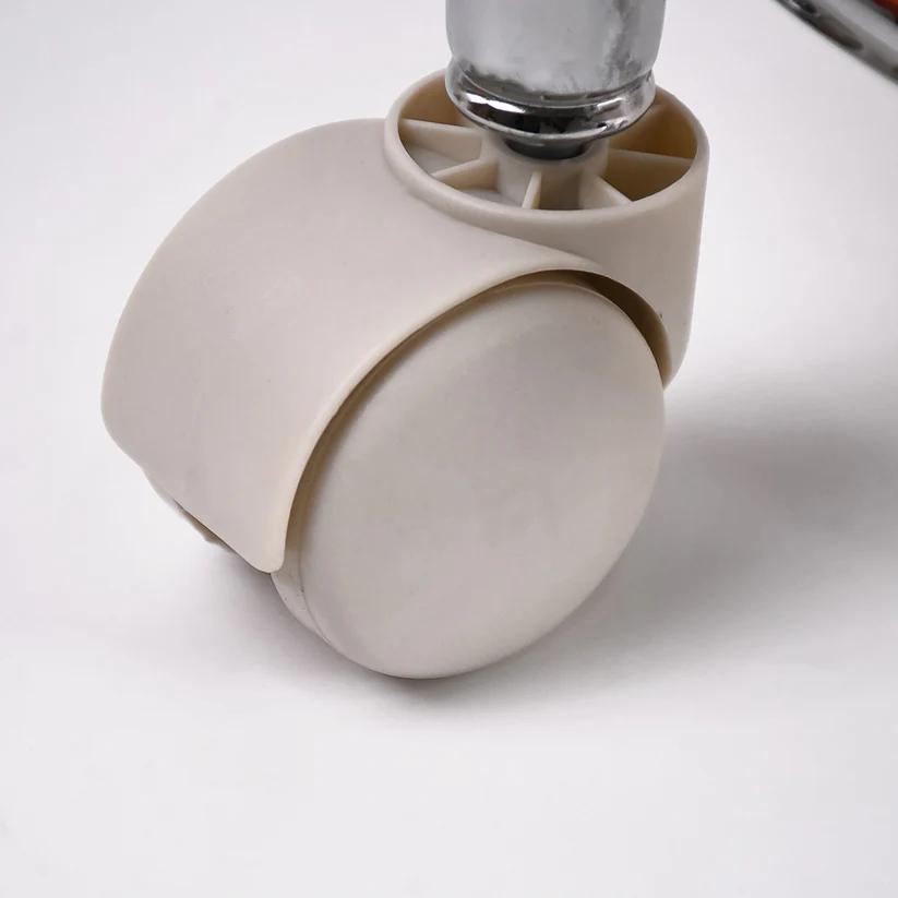 Heavy Duty Steel Base Rolling Stool with Cushioned Seat & Wheels