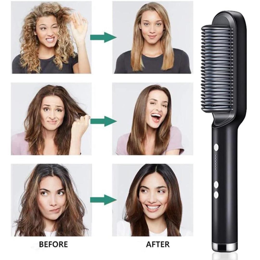 Hqt-909B Hair Straightener Used While Massaging Hair Scalps Head., Hair accessories