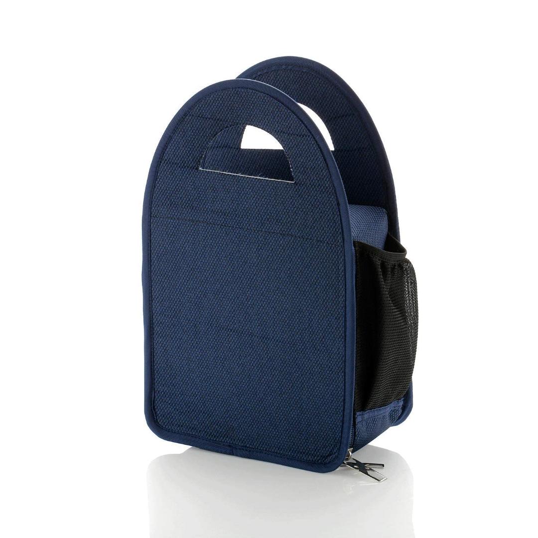 Insulated Lunch Bag Set with Stainless Steel Containers and Cutlery - Navy Blue
