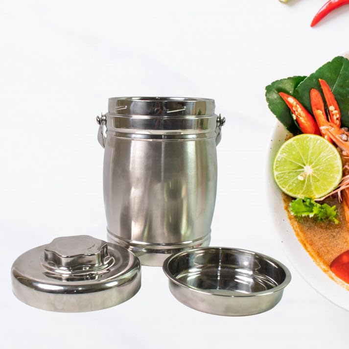 Insulated Stainless Steel Casserole Box with Floral Design – 2500 ml