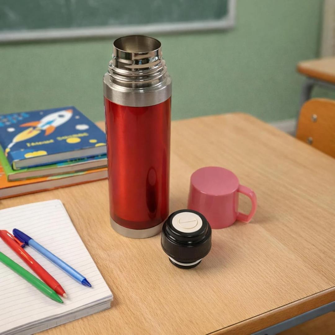 Insulated Travel Mug Bottle 500ML with Handle & Stainless Steel Base
