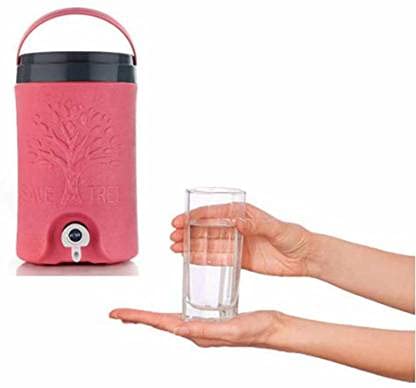 Insulated Water Jug with Tap - 5L Portable Beverage Dispenser (Pink)