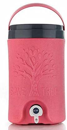 Insulated Water Jug with Tap - 5L Portable Beverage Dispenser (Pink)
