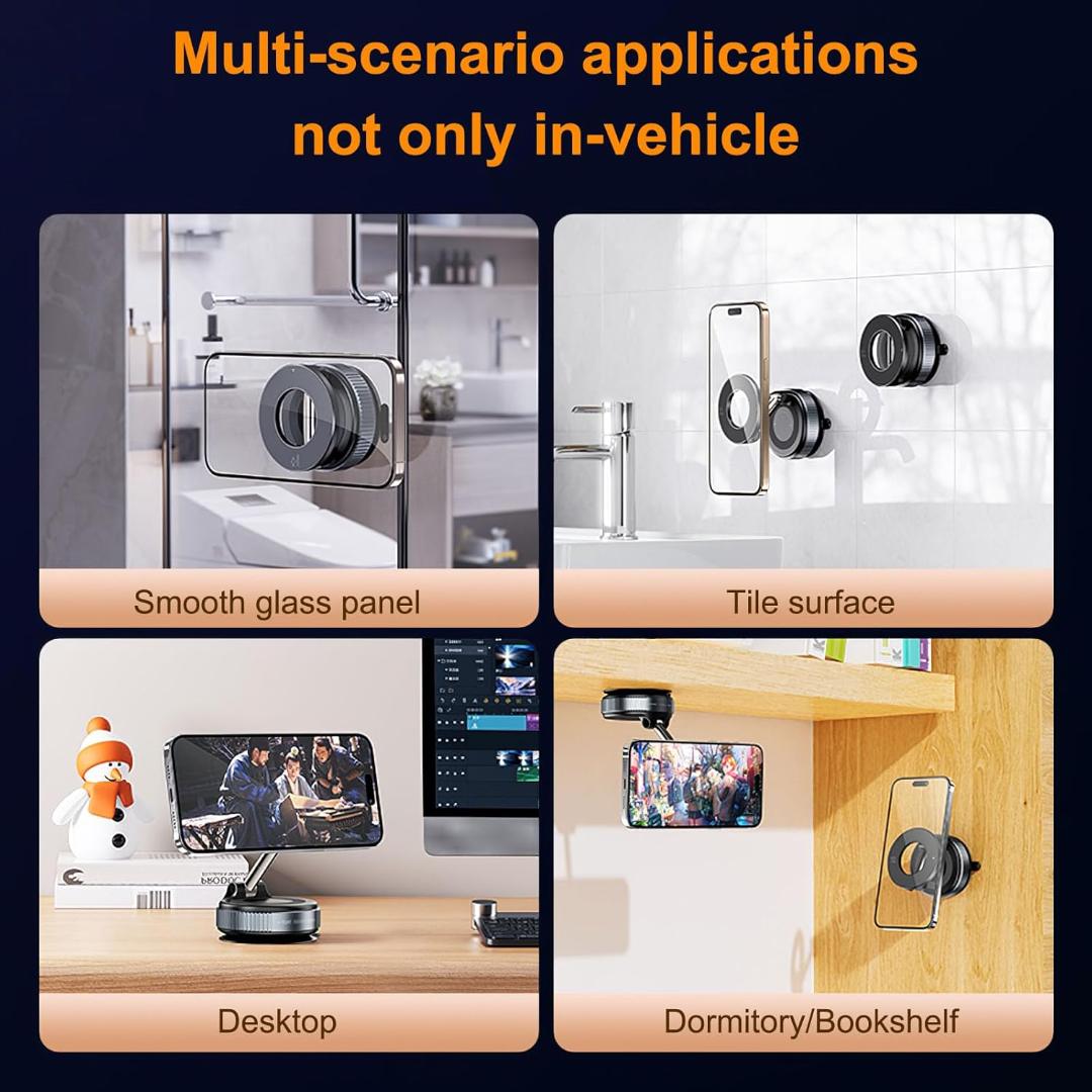 Magic Series 360° Rotatable Magnetic Phone Holder with Suction Base