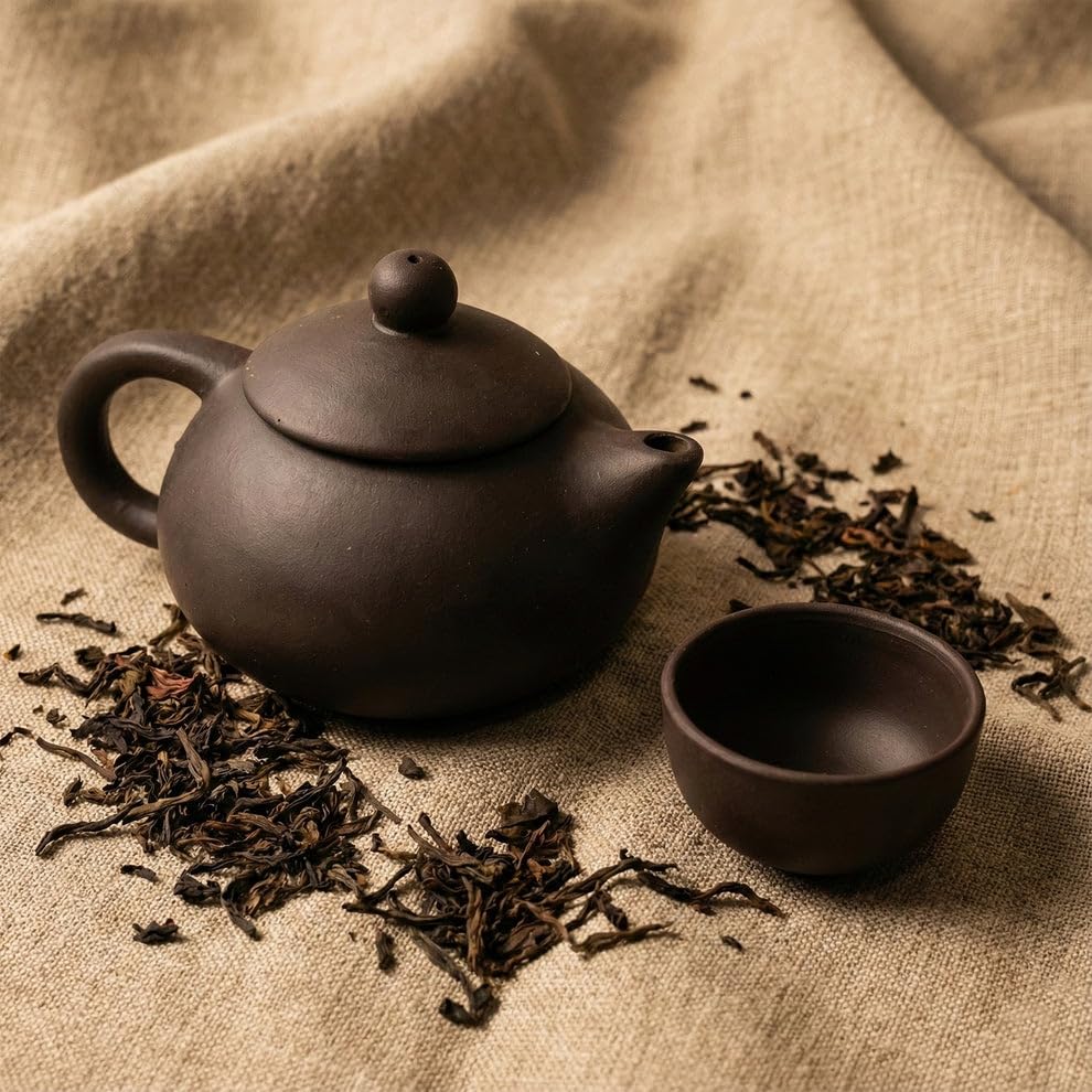 Matte Black Ceramic Tea Set with Teapot & 4 Cups