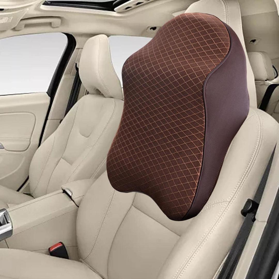 Memory Foam Car Neck Pillow for Comfortable Driving (1 Pc)
