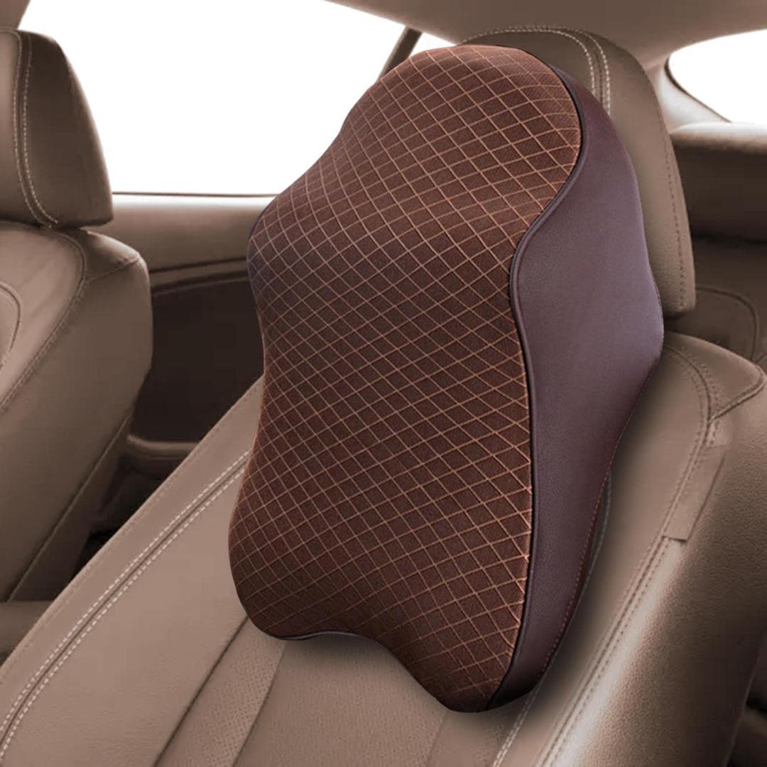 Memory Foam Car Neck Pillow for Comfortable Driving (1 Pc)