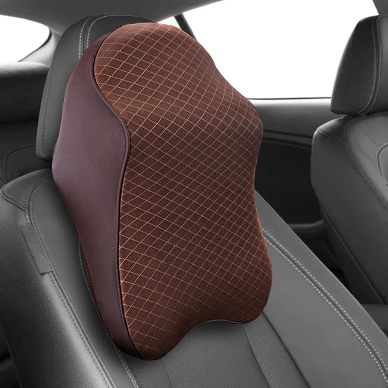Memory Foam Car Neck Pillow for Comfortable Driving (1 Pc)